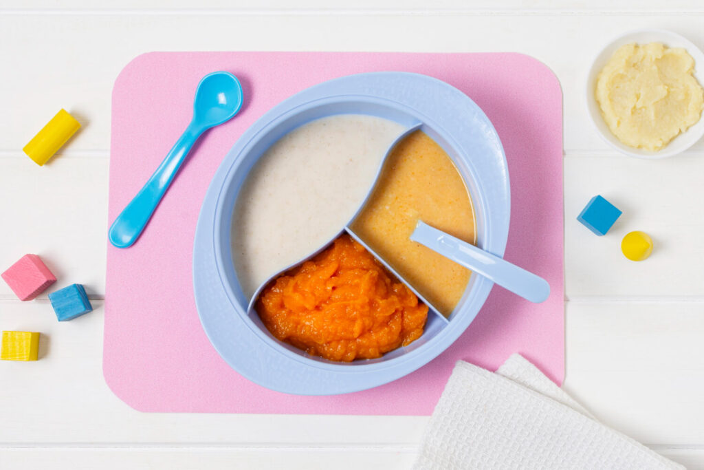 assiette bébé personnalisé en bleu