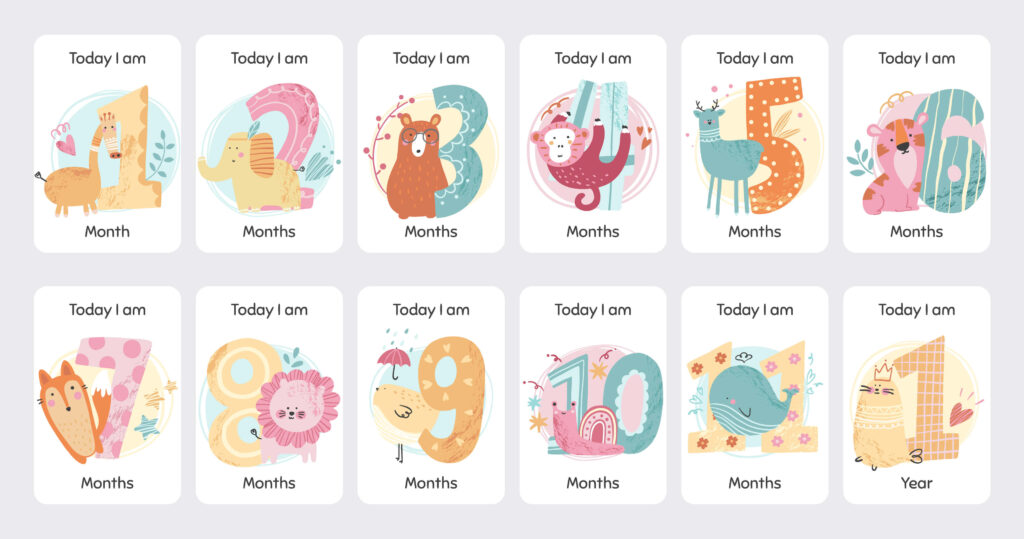 cartes étapes bébés